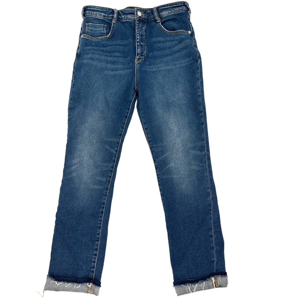PILCRO The Cigarette High-Rise Slim Straight Jeans Cotton Blend Blue Size 31